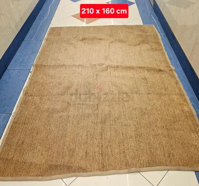 210 x 160 cm Handwoven Sisal Rug - Good Condition. AED 295 Only! Hurry!