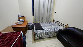 Furnished Room available with Sharing Bathroom rent for family couples at Shabiya 10 for One month