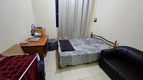 Furnished Room available with Sharing Bathroom rent for family couples at Shabiya 10 for One month