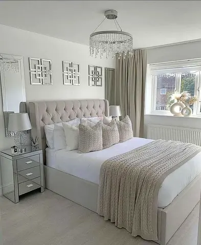 Stylish cozy 160*200 light gray colour queen size bed