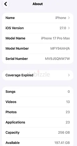 iPhone 17 Pro Max 256GB - Unlocked, iOS 27, Good Condition
