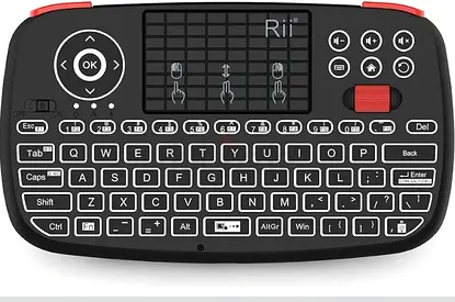 Rii Compact Wireless Mini Keyboard with Touchpad and Multimedia Controls