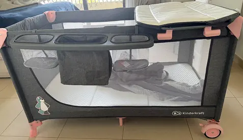 Kinderkraft Travel Cot / Playpen with Changing Station and Mattress - Good Condition