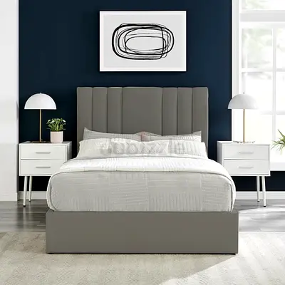 Gray Brand New double size bed including mattress good quality double bed strong 120x190