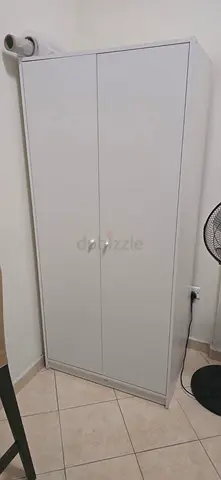 White 2-door Wardrobe / Storage Cabinet - Good Condition