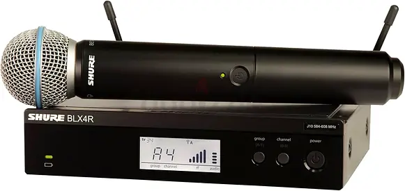 Shure BLX24R/B58 Rack Mount Wireless Microphone System with BETA 58A Handheld Vocal Mic