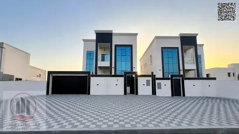 For sale, a villa in Ajman Al Helio, 5 master rooms, a Majles room, a hall , maid room, freehold for all nationalities,