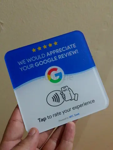 Google NFC Review Card countertop display - new, ready to use