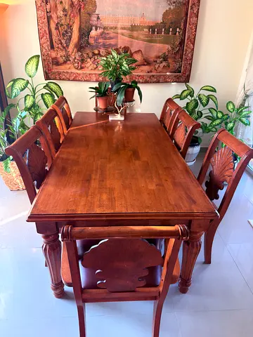 Wooden Dining tables with 8 chairs