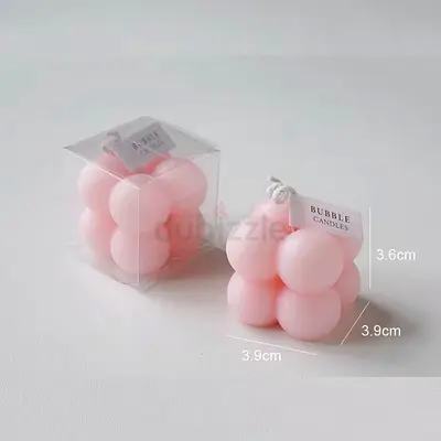 Pink Bubble Candles (Decorative Mini Cube)