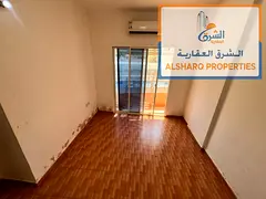 One bedroom and living room – spacious – balcony – 2 bathrooms – split A/C – easy access t