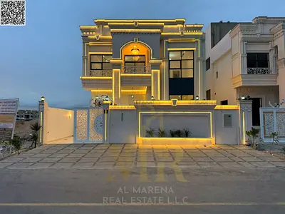 الحليو 1 – عجمان | 6 غرف نوم ماستر | طابقين + روف | تصميم كلاسيكي راقي وتشطيب فاخر ~ بسعر شامل رسوم التسجيل والتملك