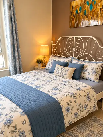 White Metal Double Bed Frame- Good Condition