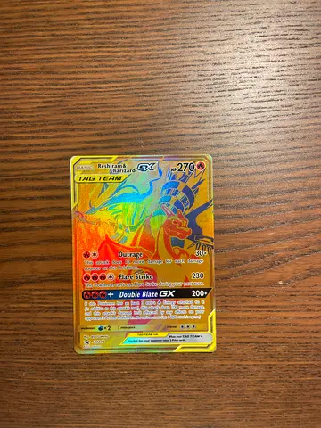 Reshiram & Charizard-GX SM247 Gold Promo