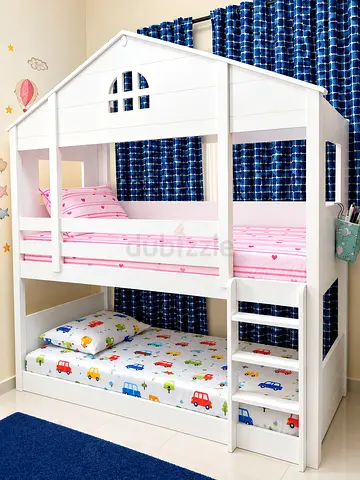 Home Centre House Bunk Bed with mattresses