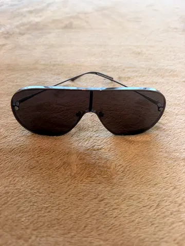 Gucci Black Oversized Shield Sunglasses