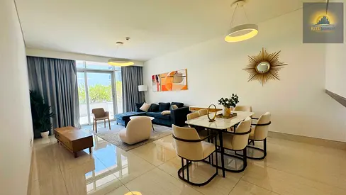 Furnished Huge size two bedroom hall with pool gym basement parking apartment at rawdhat Abu Dhabi for 148k
