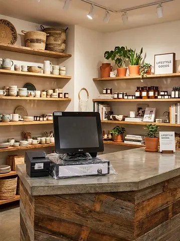 POS Cash Register Terminal with Receipt Printer and cash box. ready to install for any business