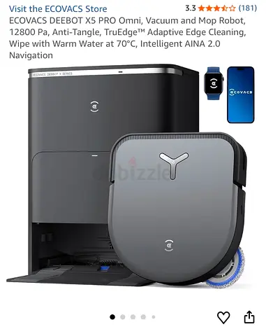 ECOVACS DEEBOT X5 PRO Omni Robot Vacuum & Mop with Auto-Empty Dock