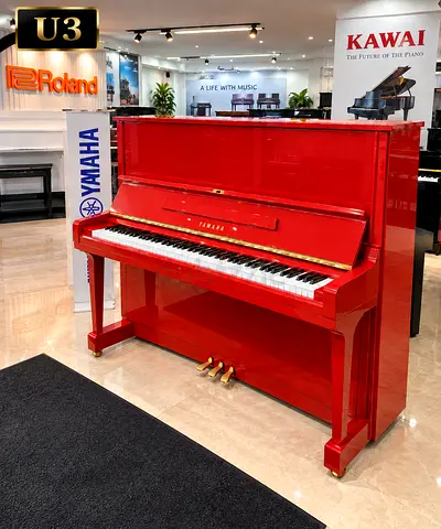 Yamaha Red Upright Piano