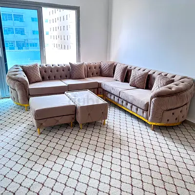 Brand New Premium L Shaped Sofa with Deep Relaxing Seats, Spacious Chaise Section