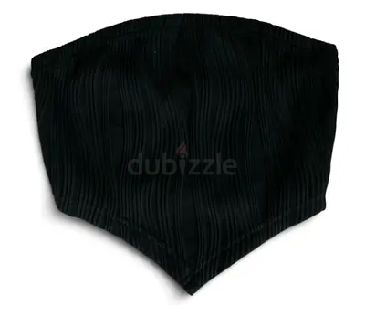 Black ribbed cropped tube top, size S