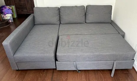 Grey Sectional Sofa Bed with Chaise