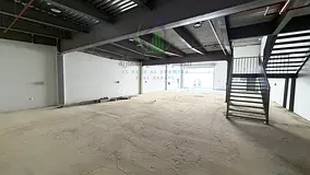 Brand new warehouse with mezzanine for rent in Ind Area 13, Sharjah. 3,750 sqft, 35 kW power. AED 17