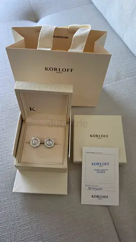 Korloff new cufflinks box certificate bag