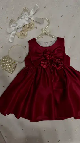 Elegant Girls' Dress Burgundy
