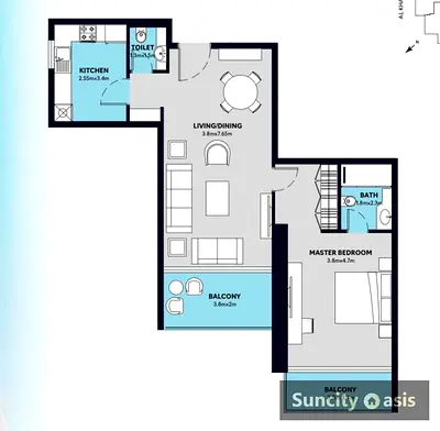 Full Beach View | 2 Balconies | 1 Bedroom | Spacious Unit