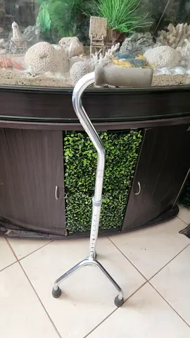 Walking stick fully adjustable with 3 legs