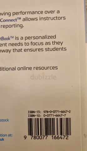 McGraw-Hill Connect textbook - back cover (ISBN 9780077166472) - BRAND NEW