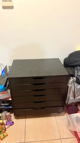 IKEA black 5-drawer storage cabinet - compact dresser