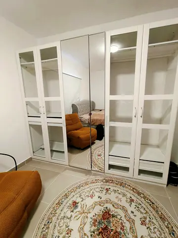 Large White Mirrored Wardrobe / Closet - Good Condition