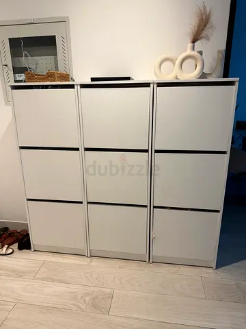 IKEA white modular shoe/storage cabinet - 6 compartments