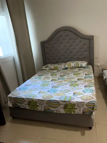 Queen size cot with mattress