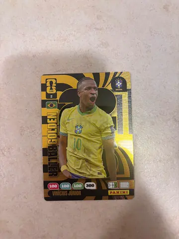 Golden Baller Vini Jr. collectible football trading card (Panini)