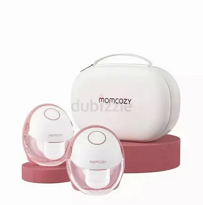 Momcozy Mobile Style Hands-Free Double Electric Breast Pump (Maroon) M6
