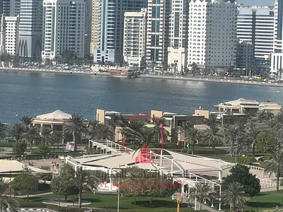 Beautiful 1BR in Al Majaz 2 with Al Majaz Park View, on Jamal Abdul Nasser St, near Dubai Exit, Free AC, Balcony, 6 Payments & Deferred Deposit