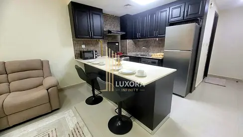 Furnished Studio | Private balcony | Deal of the day l 12 Cheques