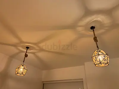 Handmade Farmhouse style Hanging Pendant Light x 2 for 300Aed