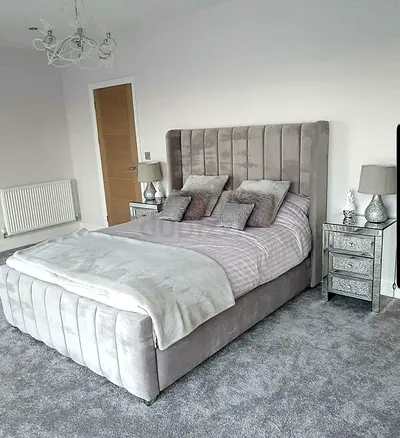 Modern Upholstered Bed Frame For Sale