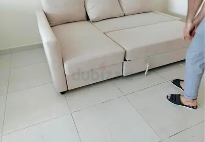 Modern Beige L-Shape Sofa Bed ikea