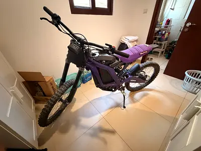 Used Electric Dirt Bike / Off-road E-bike - Purple, Good Condition