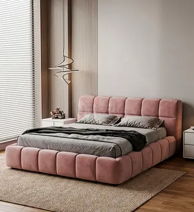 Premium Quality Queen Size Luxury Bed With Spring Mattress Delivery Available