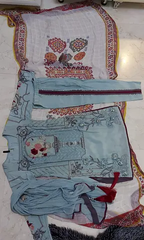 WINTER SALE! A MOST BEAUTIFUL BLUE KURTI PYJAMA SET