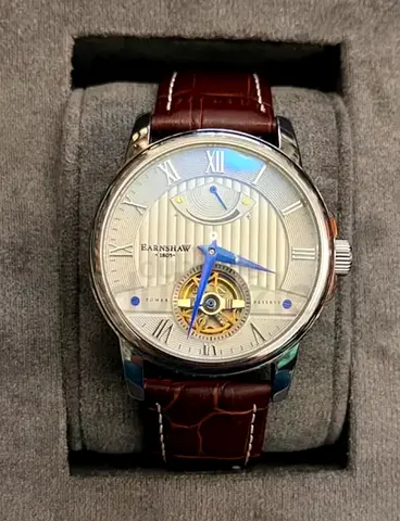 Thomas Earnshaw Single Flywheel “Tourbillon” Power Reserve Indicator watch omega rado longines