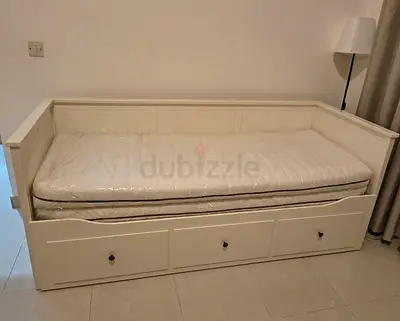 IKEA hamness daybed with 3 big storage drawers and 2 IKEA mattresses.