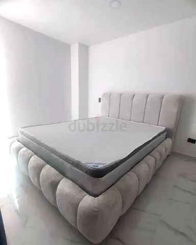 Upholstered Queen Bed Frame with Headboard and Base